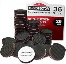 Floor Protector Pads X-PROTECTOR – Non Slip Pads - Premium 36 pcs 25mm Furniture Pads! Best Rubber Pads - Rubber Feet for Furniture Feet - Furniture Floor Protectors for Keep in Place Furniture! | Prämie Rutschhemmer für Möbel - Ideal Anti-rutsch Gummi - 