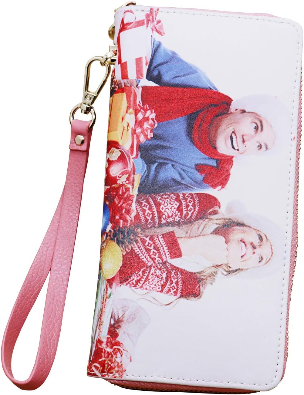 Personalized Photo Top-Grain Leather Wallet Wallets for Women Womens Wallet（Pink Single Side）