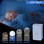 HOMCOM 1500 sq.Ft Portable Quiet Dehumidifier for Home Laundry Room Bedroom Basement, 25pt Electric Moisture Air De-Humidifier with 3 Modes