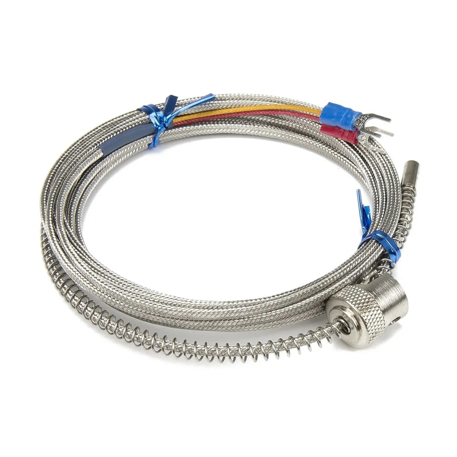 FTARS02 Czujnik termopary typu KJ, kabel ekranowany o dużej gęstości 3 m, otwór 12 mm, regulowana nasadka bagnetowa 1 szt(J 2x7x0.2mm cable)