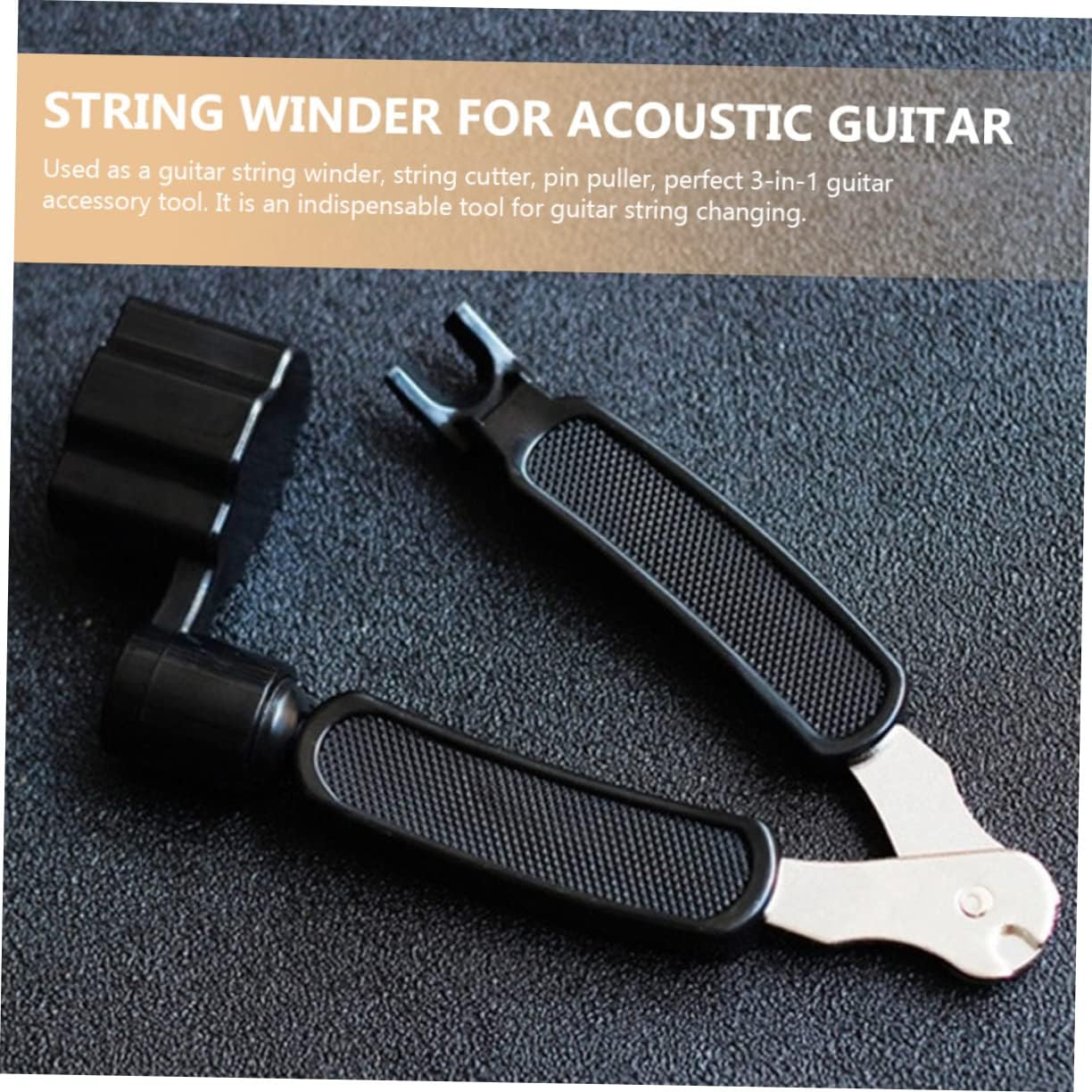 3 Piece Guitar Repair Tool Set String Winder Pin Puller Xmas