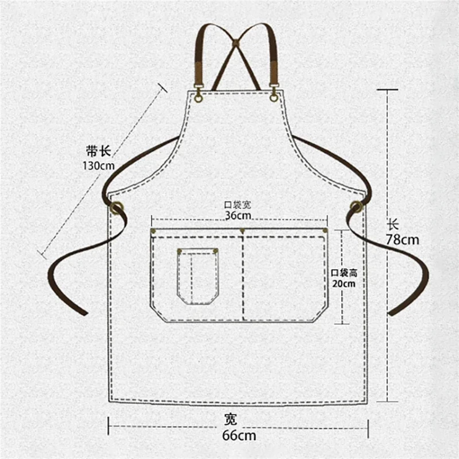 Delantal de Trabajo con Bolsillos Delantal vaquero for hombre y mujer, delantales de cocina, tela vaquera, Mandiles trabajo, bolsillos múltiples, camarero, limpieza restaurante