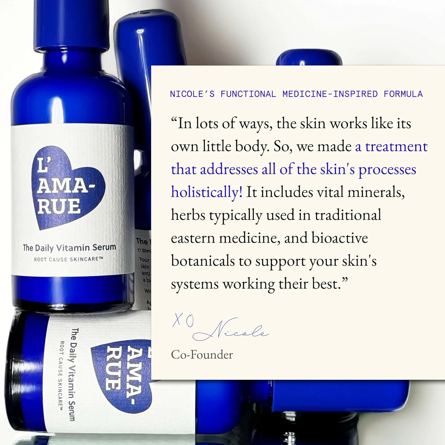 L'AMARUE The Daily Vitamin Serum - All-in-One Hydrating, Brightening & Radiance Boosting Serum with 17 Nutrients, 1.7 fl oz, Reduces Dark Spots, Anti-Aging & Supports Barrier