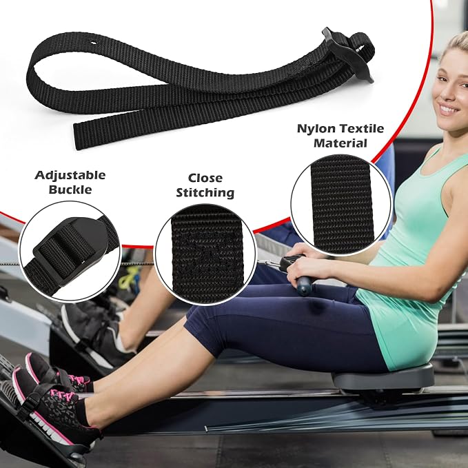 Correas para pies para máquina de remo Concept 2 | Repuesto para modelos D y E - 2 unidades miniatura 4