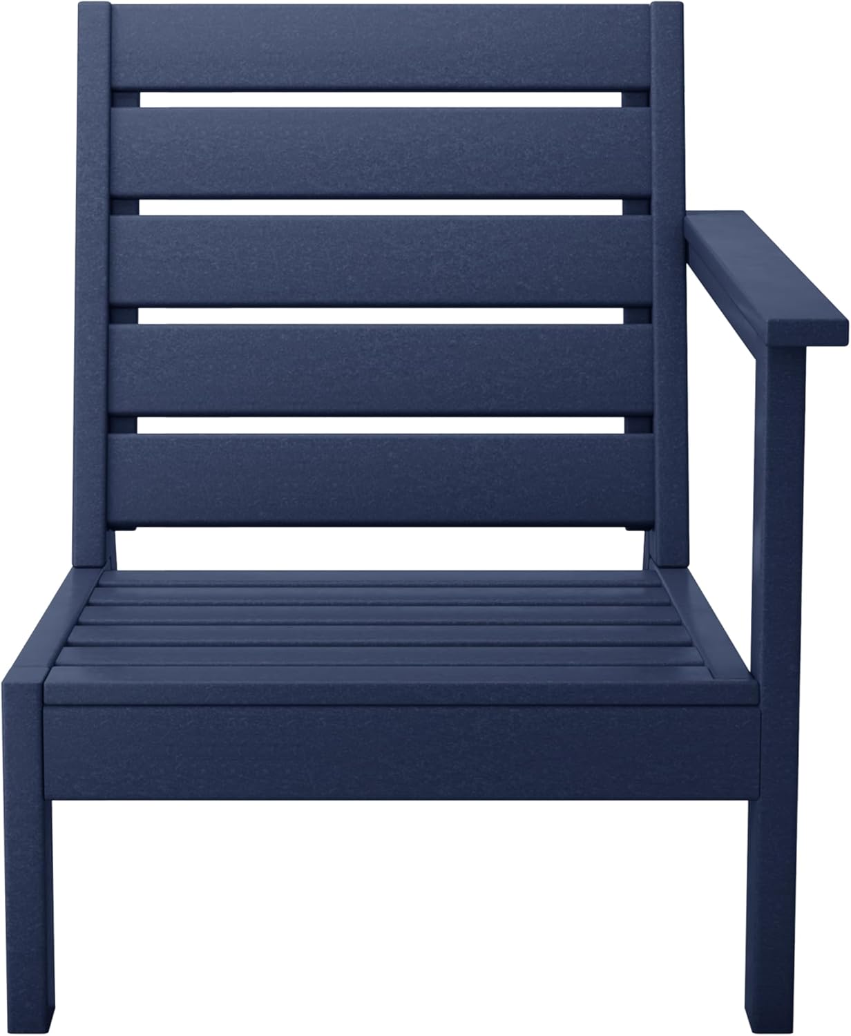 WestinTrends Avalon Outdoor Patio HDPE Deep Seating Sectional Loveseat Navy Blue