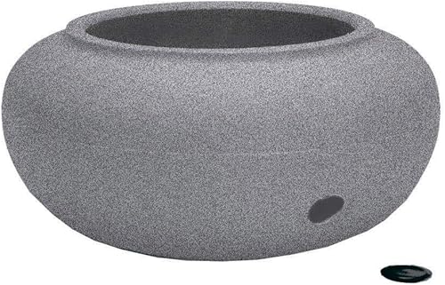 Miniatura 2 de HC Companies RZGH210G21 - Maceta decorativa moderna de 21 pulgadas para manguera de agua de jardín con orificio de conexión lateral para grifo,