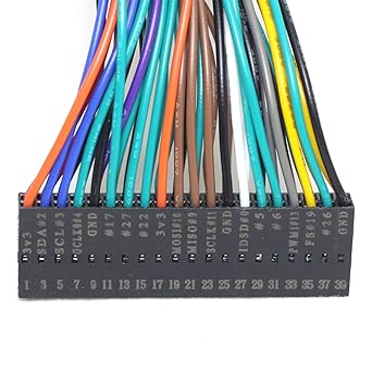 40-Pin GPIO Extension Cable Kit Color-Coded Male Dupont for Raspberry Pi (30cm Length)