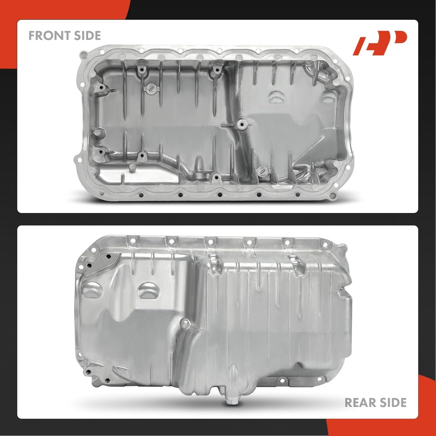 A-Premium Engine Oil Pan Sump with Drain Plug Compatible with Acura EL Base 1997-2000, Honda Civic EX/GX/HX 1996-2000, 1.6L SOHC Gas