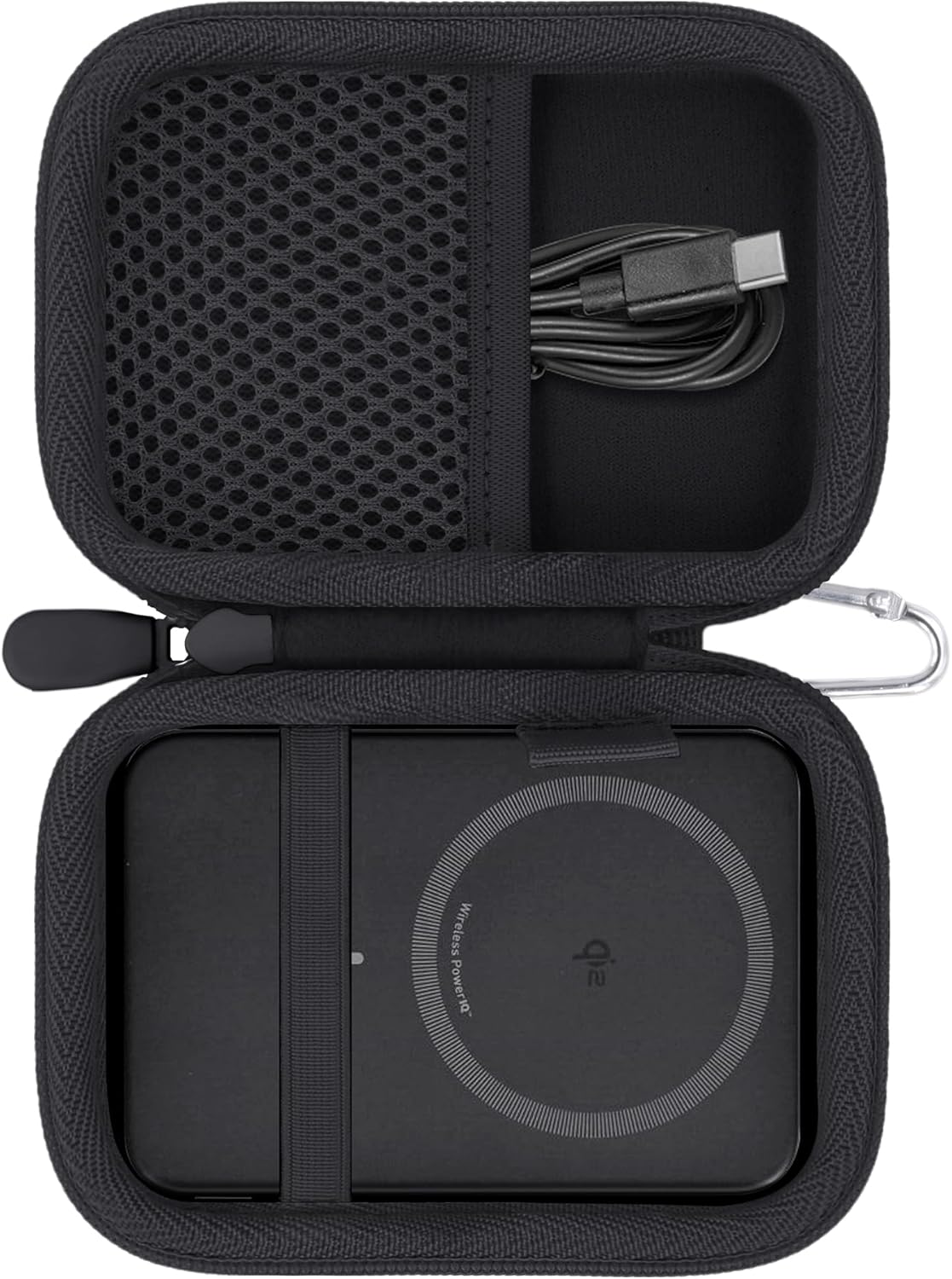 khanka for Anker Nano Power Bank Ultra-Slim 5,000Mah & Maggo Power Bank 10K Case,Compatible with Anker A1665/A1664 Slim Magnetic Charger, Protective Carrying Case Only (Black)