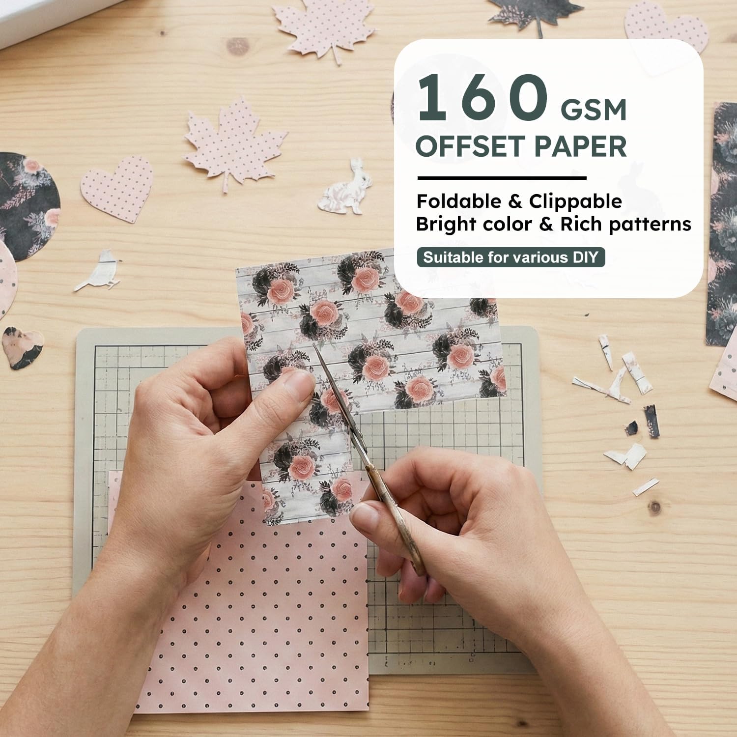 24 Sheets 6in Flowers Scrapbook Paper Pad - Double Sided Aesthetic Design Patterns Decorative for DIY Crafts Photos Album Travel Journaling Supplies Collage Card Wedding Gifts Wrapping image 4