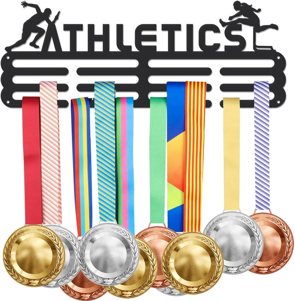 SUPERDANT Medal Hanger Display Sports Race Medals Holder Rack Sport Awards Ribbon Holder Personalised Medal Hangers Wall Mount Tiered Award Rack for Athletes