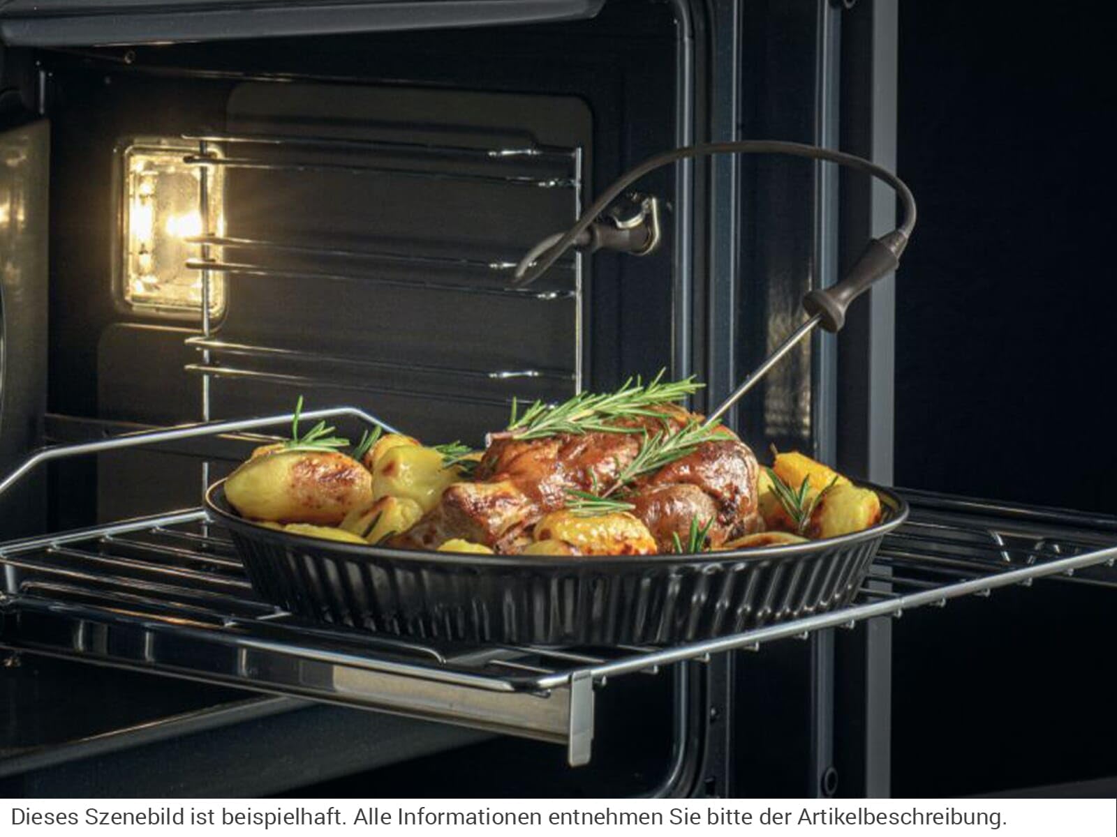 Haier I-TOUCH SERIE 4 HWO60SM5T9BHD Einbaubackofen/Nische 60 cm/Wi-Fi Funktion/Pyrolyse-Reinigung / 14 Funktionen, Schwarz