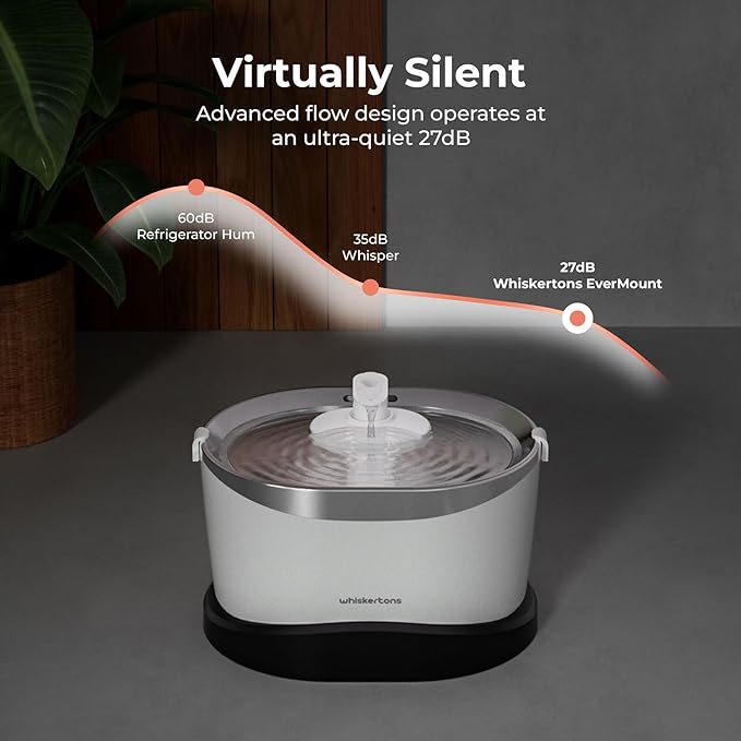 Fuente de Agua Inalámbrica para Gatos Whiskertons, 3L, Acero Inoxidable miniatura 8