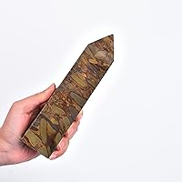 Vista 191 de JIC Gem Extra Large Rare Dendritic Jade Crystal Tower Natural Quartz Crystal Tower Point Wand Large Crystals and Stone Energy Crystal Wand Home