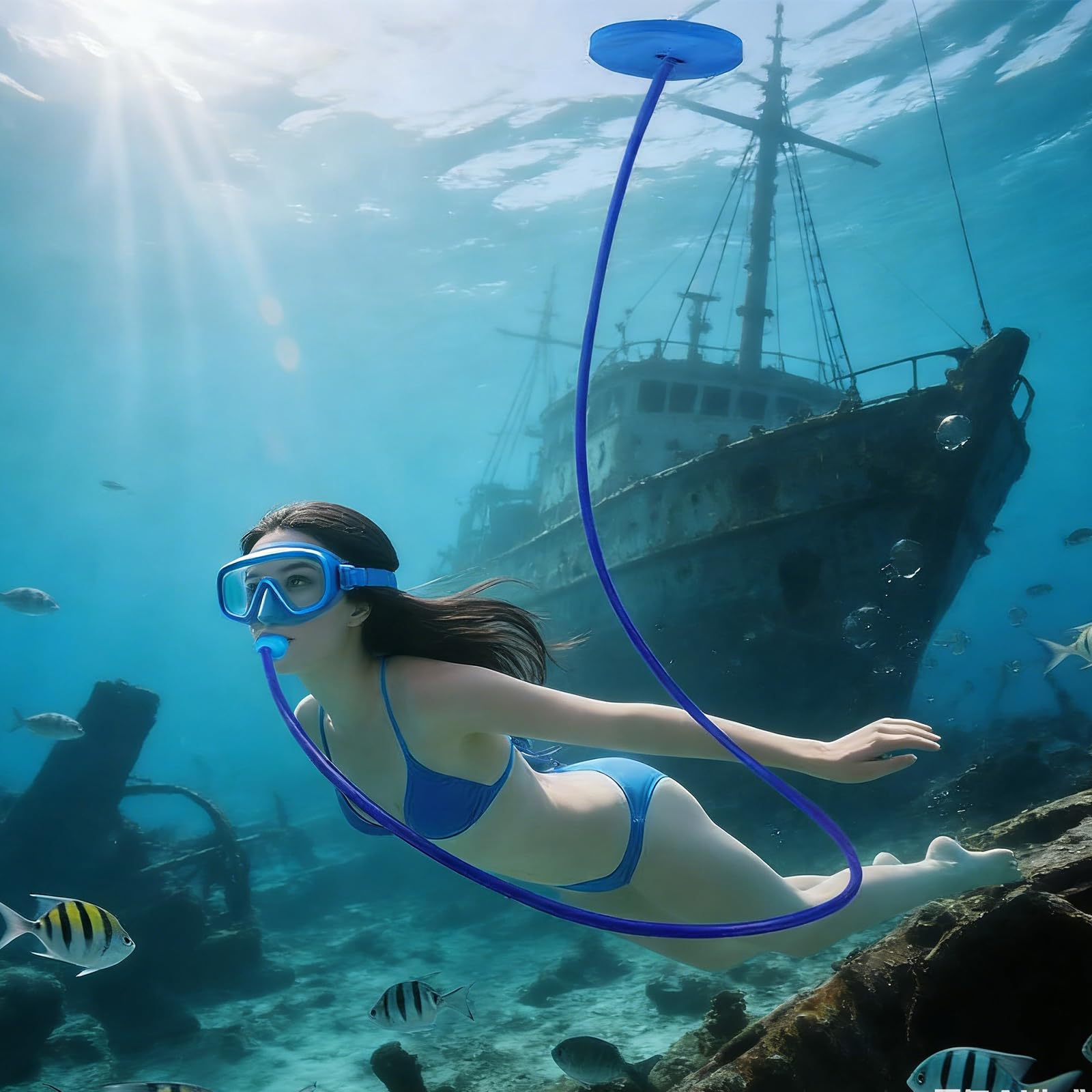 Snorkel Tube Foldable Mouthpiece for Breathing, Silicone