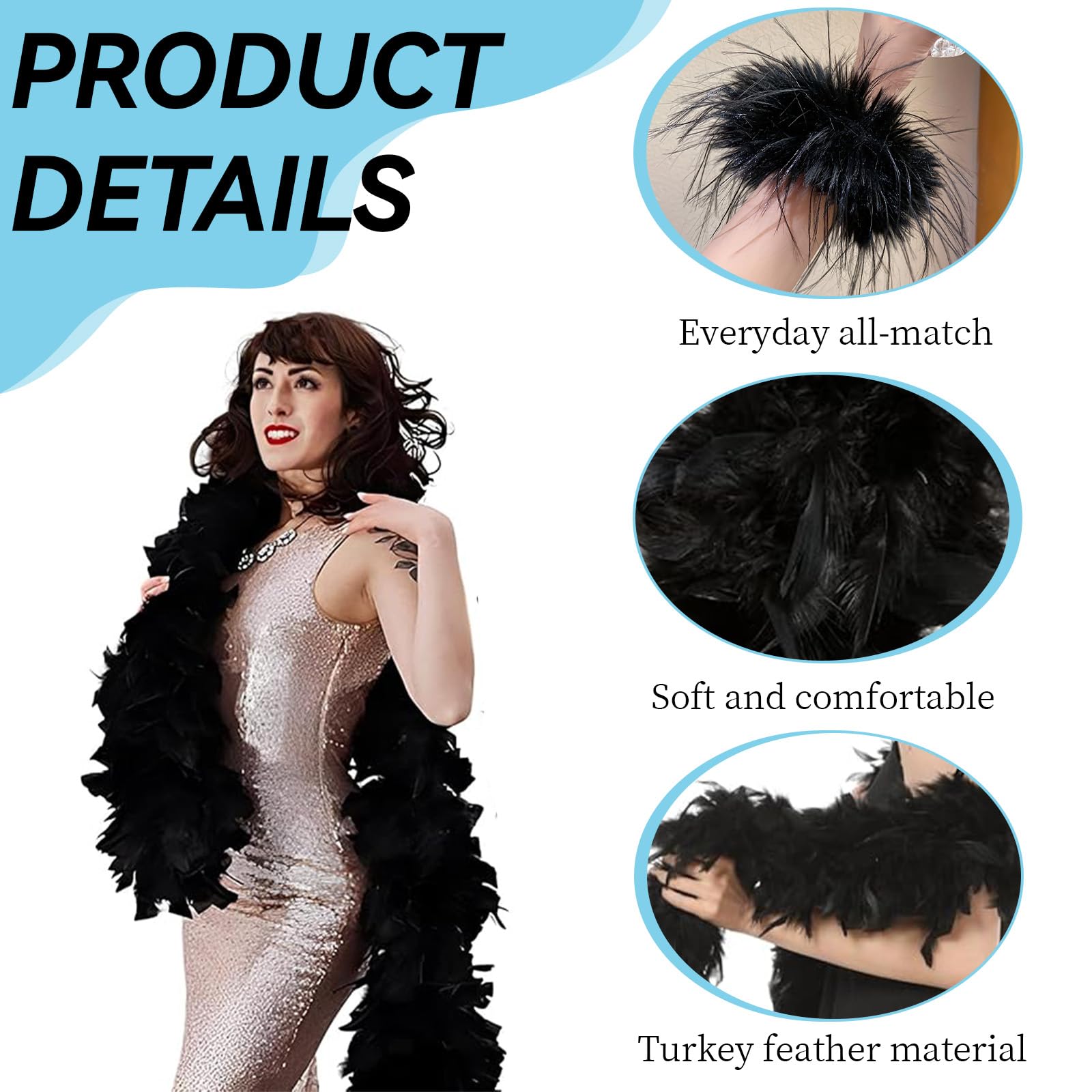 HhBdy 60g Feather Boa - Image 3