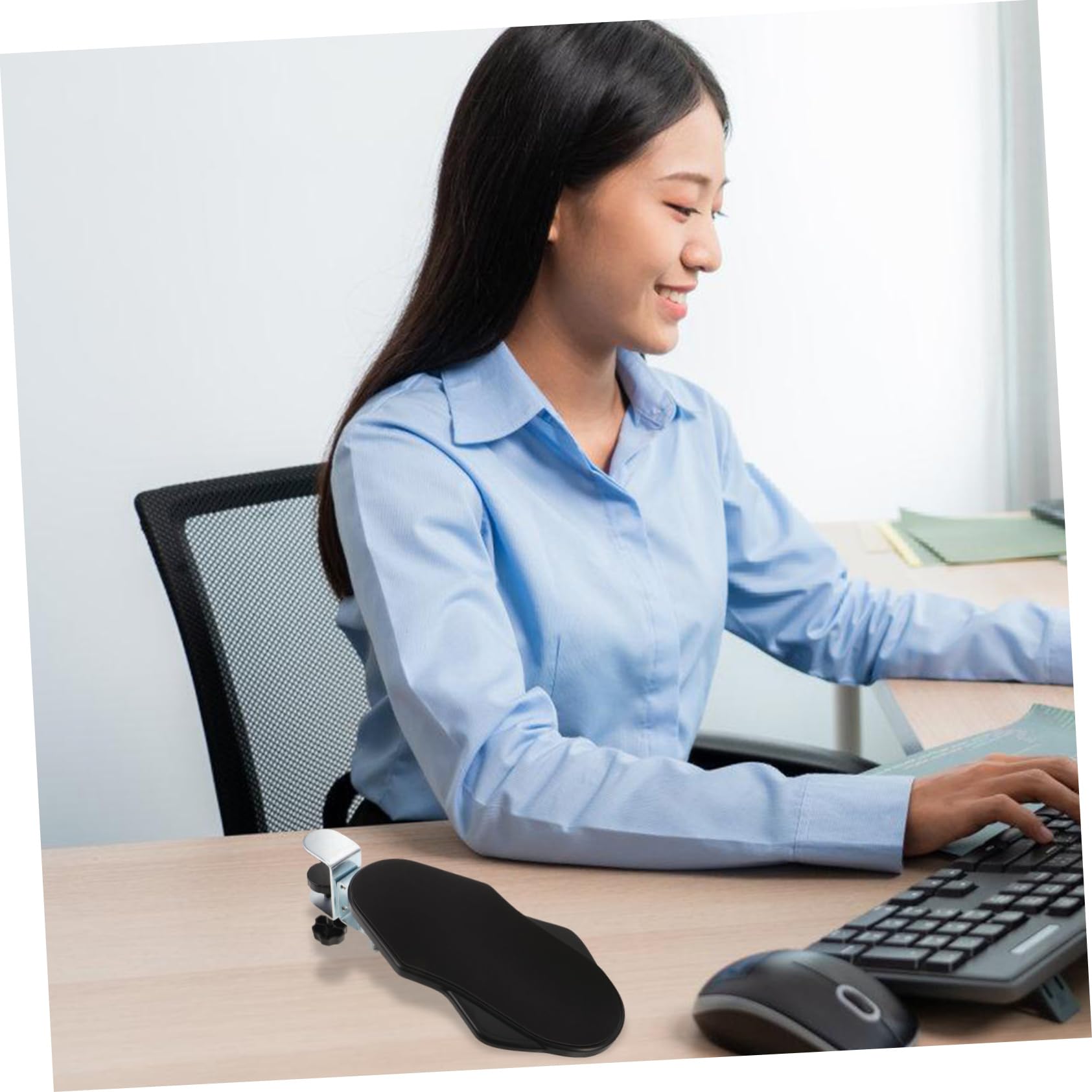VILLCASE Reposabrazos para Escritorio Plegable de Abs y Hierro Soporte Ergonómico para Muñecas y Codos, Alivio de Estrés para Uso en Casa y Oficina