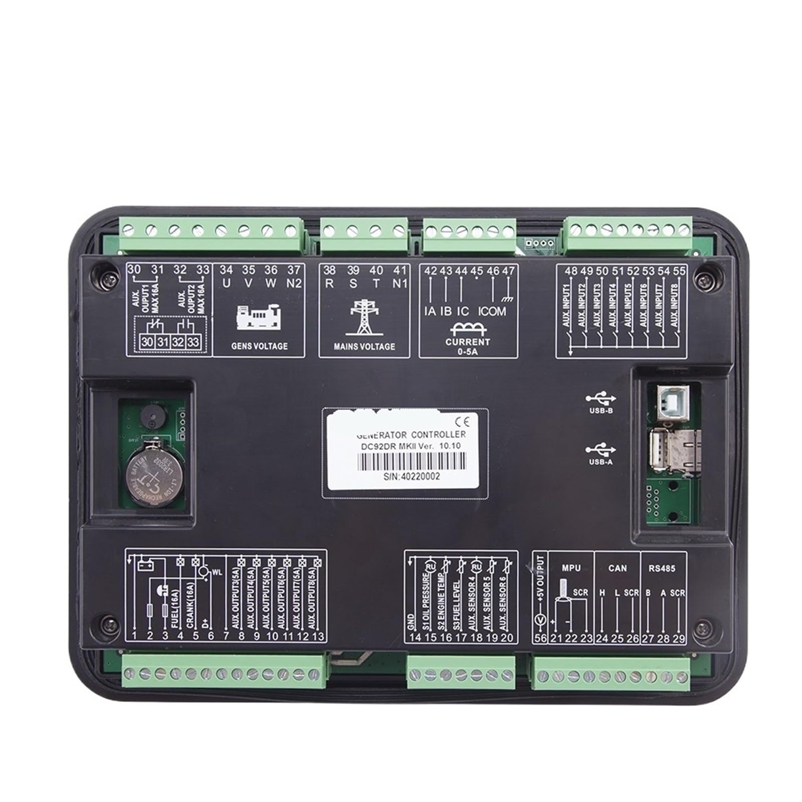 Jdilfunu Dc92dr Mkii Dc90d Dc92d Generator Controller Auto Start Stop Genset Control Module Rs485 1Pcs(Dc92dr Mkii)