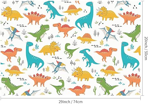 Miniatura 4 de Camkuzon Papel de regalo de cumpleaños para niños, niñas, niños  4 bonitos diseños que incluyen monstruo, coche, dinosaurio papel de regalo para