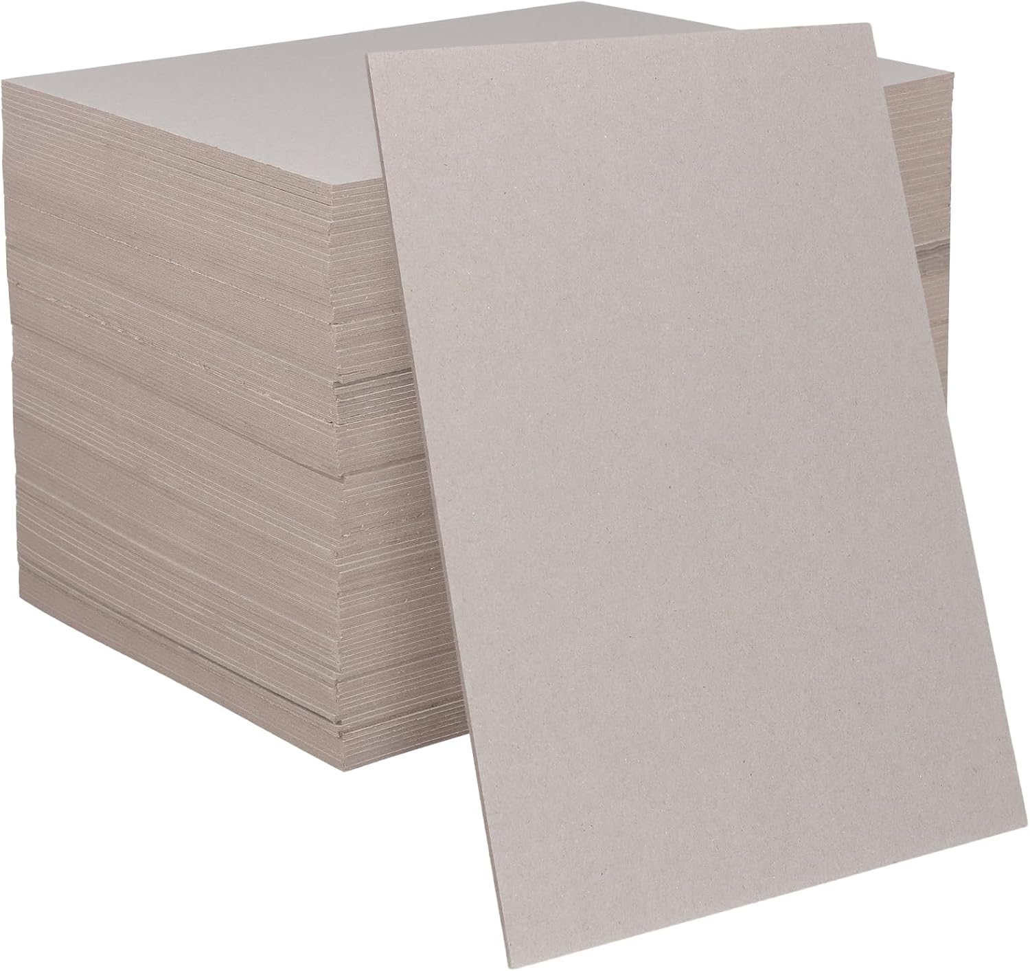 100 PCS 8.5 x 11 Chipboard Sheets, 22 Point Kraft Board Flat Cardboard Sheets, Chipboard Cardboard for Shipping, Mailing, Packing, Projects, Grey