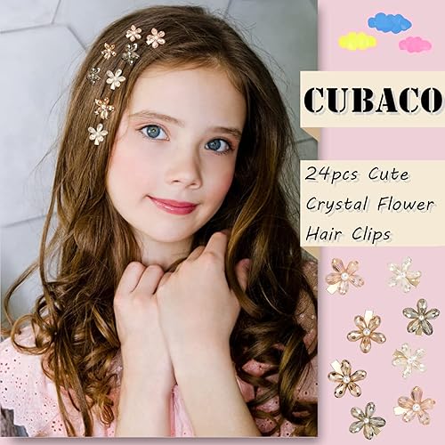 Miniatura 2 de 12 pinzas para el cabello de margaritas para mujer, mini pinzas de flores de CUBACO para el cabello, pinzas de metal para el cabello, decoraciones