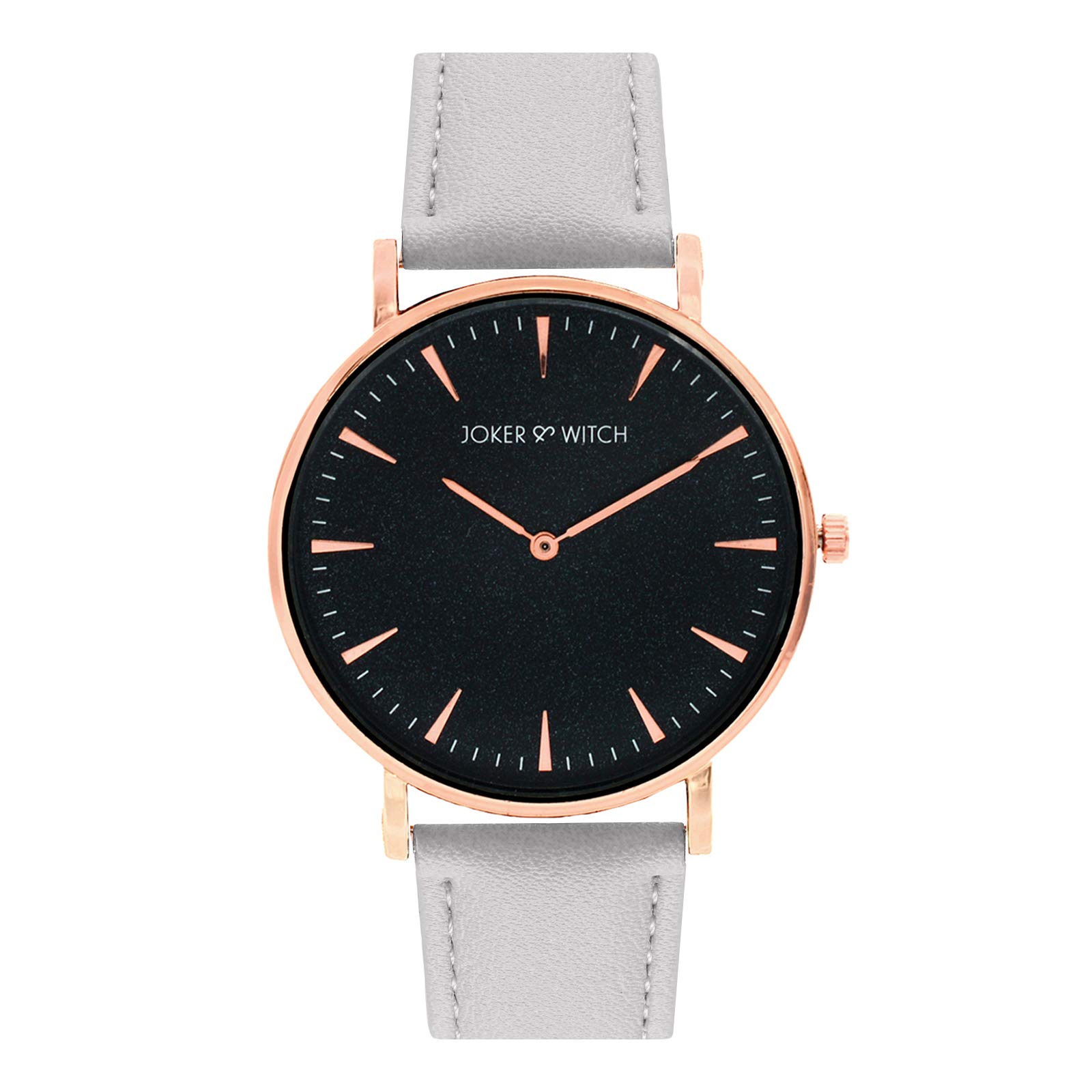 Joker & Witch Leather Analog Black Dial Womens Watch - Amww229, Band Color:Grey (B07Q3QL39G) Amazon Price History, Amazon Price Tracker