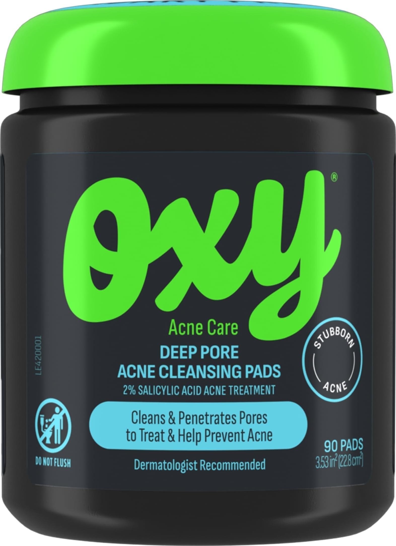 Deep Pore Acne Facial Cleansing Pads, Maximum Strength 2% Salicylic Acid Stubborn Acne Treatment, Fights Breakouts, Exfoliates, Unclogs Pores, Treats Blackheads, Dermatologist Recommended, 90 Pads
