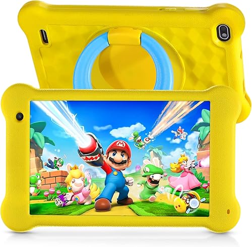 Miniatura 1 de Wainyok Tableta para niños, pantalla IPS de protección ocular de 7 pulgadas, 2 GB de RAM, 32 GB de ROM, tableta WiFi Android 12 para niños con funda