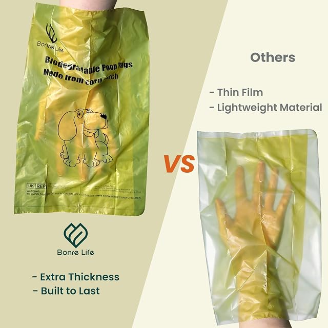 Foto 6 de 8 de Bonre Life 540 Bolsas Caca Perro, Extra Grueso Robusto 100% Antifugas Biodegradables Excrementos Perros Bolsas