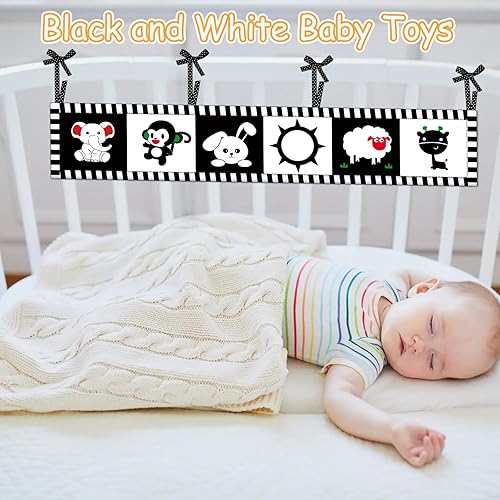 Miniatura 4 de Juguetes para bebés en blanco y negro de 0 a 3 meses, de alto contraste, juguetes para recién nacidos, juguetes Montessori para bebés de 0 a 6