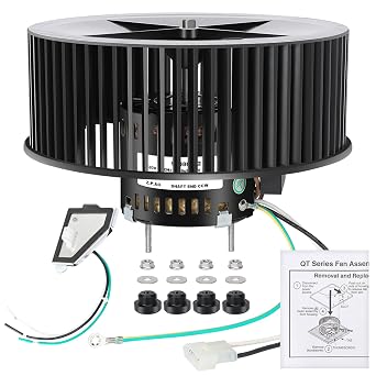 S97018218 Exhaust Fan Motor & Blower Wheel, Fits QTXEN110, QTRN110, QT110 Series QTXE110, QTN110E, QTR110L, QTR100L, QTR110, QT110LE, QTR100, QT90L, QT90E - Replaces OEM # S97020971, S97020048
