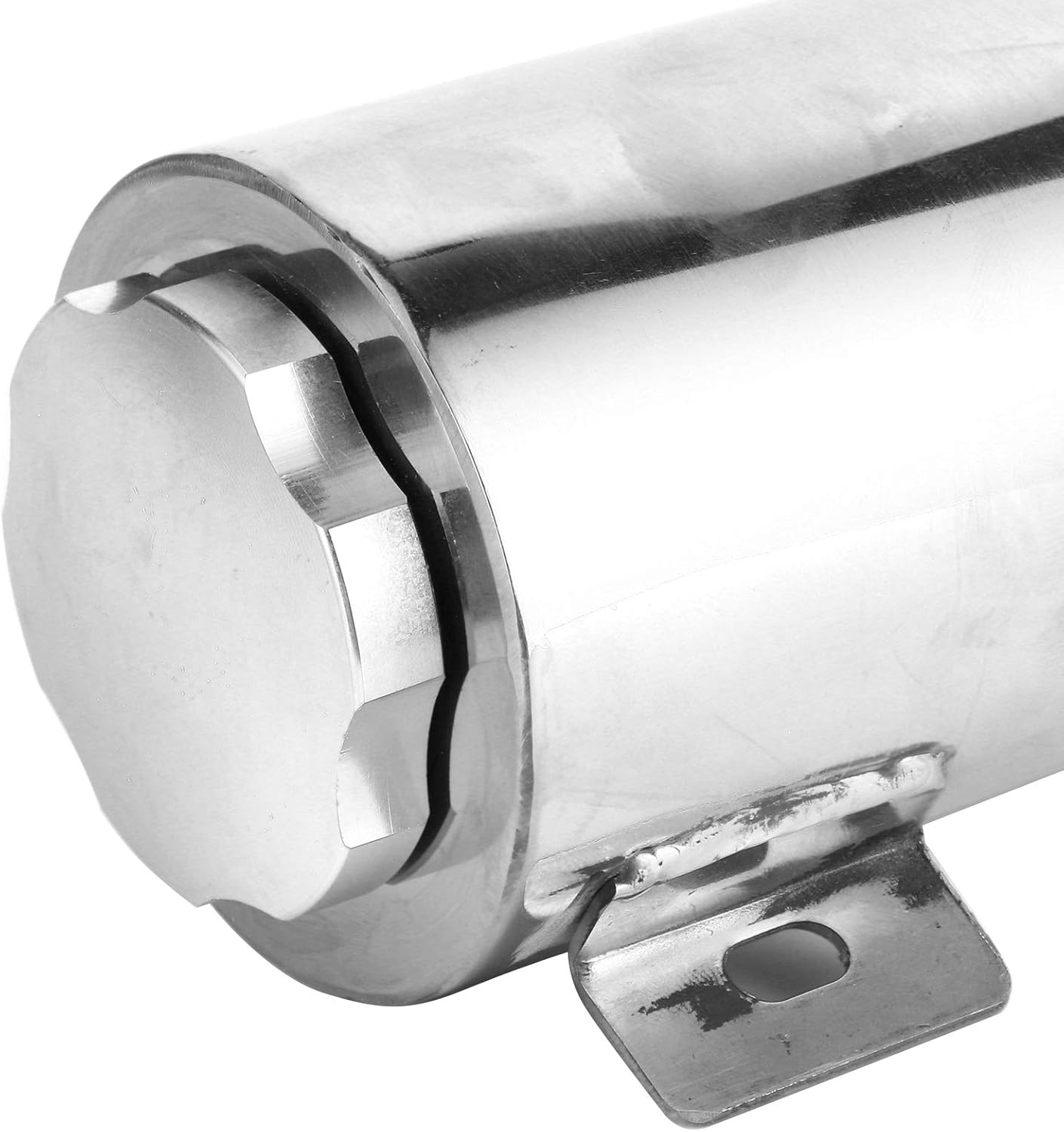 32oz Radiator Overflow Catch Tank, Stainless Steel Overflow Can for, 3x10in Universal Radiator Overflow Bottle with Mounting Brackets, Durable Car Accessory