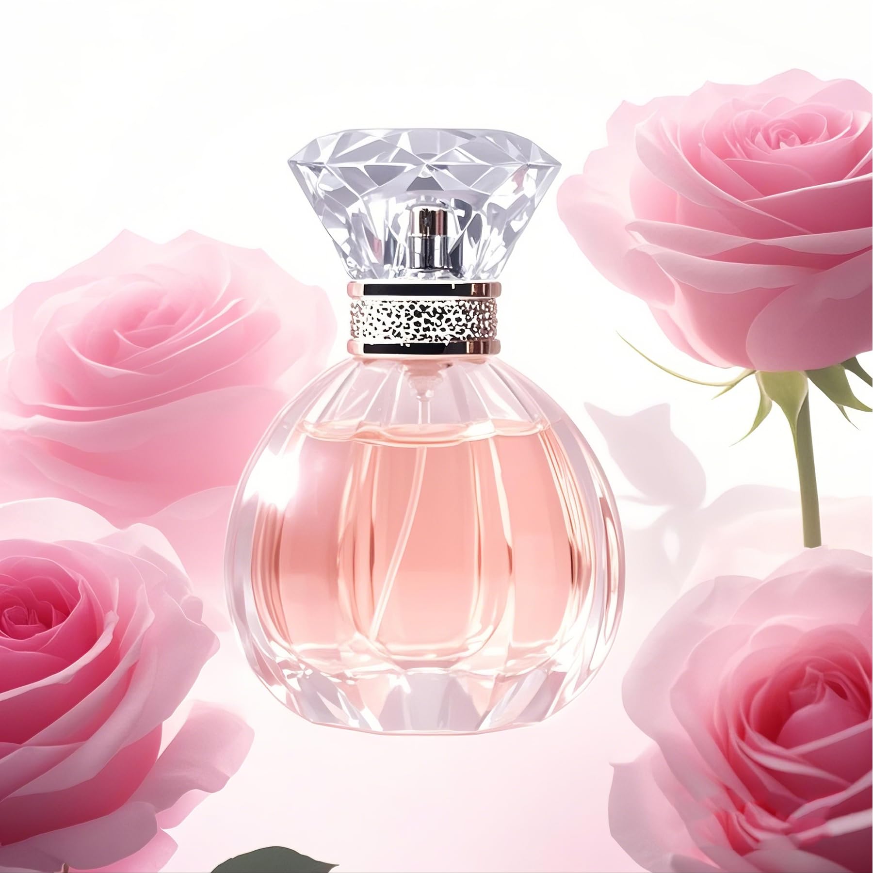 Fresh Floral Perfume for Women - Everyday Office Fragrance Wear, Light & Sweet Non-Powdery Scent, 1.7oz/50ml Eau de Parfum Spray (Rose)