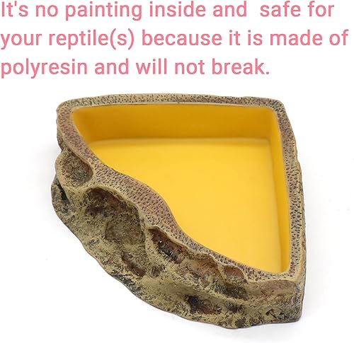 Miniatura 6 de Comedero de reptiles Tazón de resina para anfibios para lagarto Gecko tortuga dragón barbudo