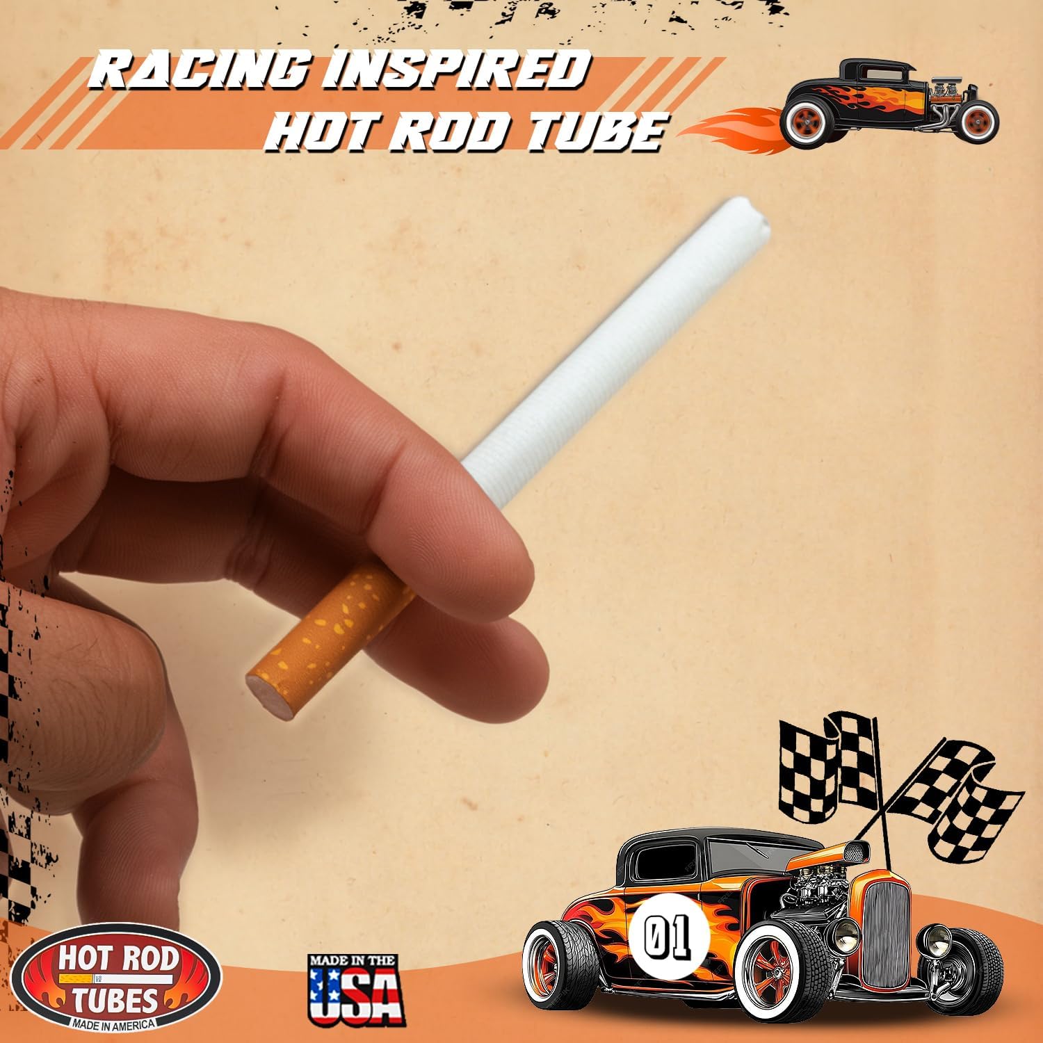 Hot Rod Tube Cigarette Tubes 200 Count Per Box (King Size, Regular (Pack of 50))