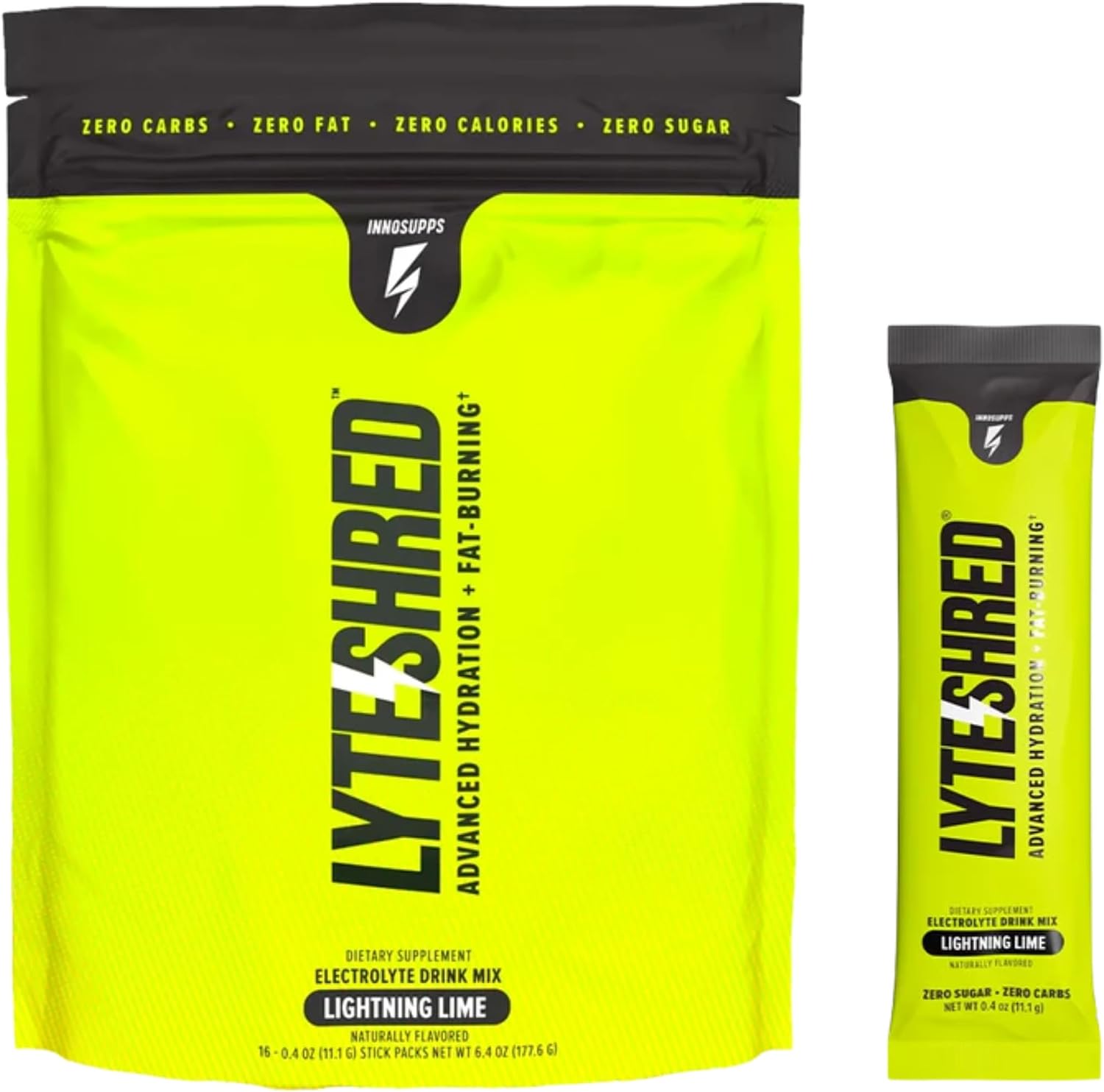 Inno Lyte Shred Electrolyte Powder, Electric Peach, 16 Packets image 4