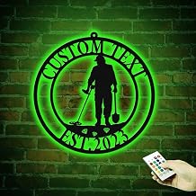 Custom Metal Detecting Sign with Led Light | Metal Detector Wall Art | Detectorist Gift | Treasure Hunt Decor Hobby Gift Series 43