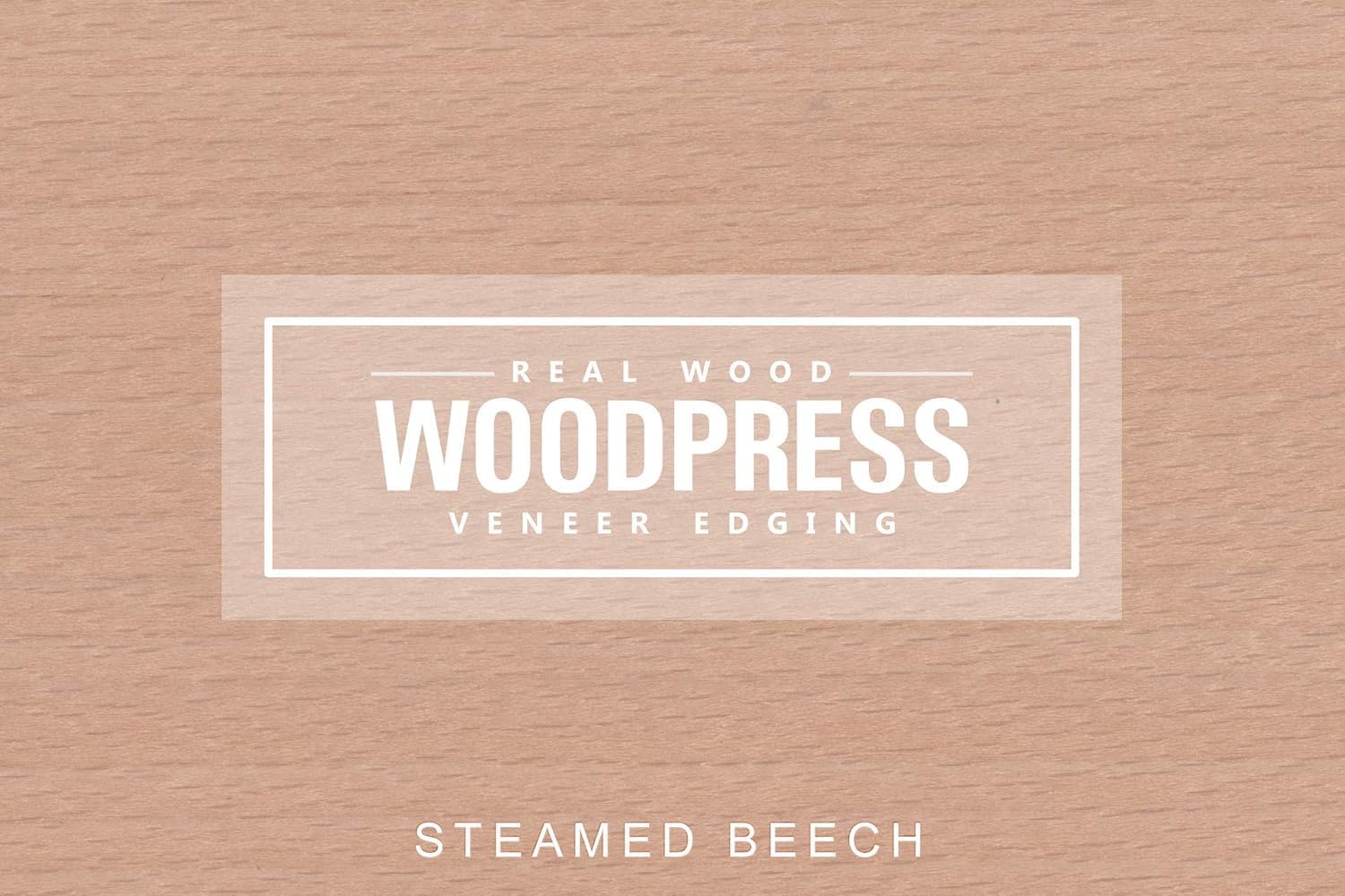 WoodPress 1 & 3/16 inch Real Beech Edging Tape - 25 ft Roll - Pre-Glued Wood Veneer Edging Tape for DIY Application - Edge Banding for Furniture Restoration - Hot-Melt Adhesive Wood Trim Edging