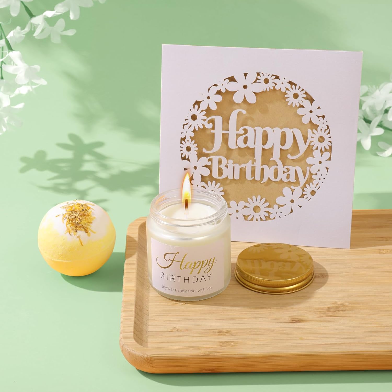 Birthday Gifts For Women, Teen Girl, Her, Happy Birthday Gift Box For Girl, Daughter, Women, Sister,Friends, Cute Daisy Aesthetic Glass Cups Gift Set 8pcs - Image 5