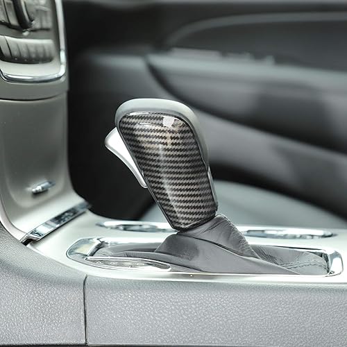 Miniatura 5 de SQQP Cubierta de la perilla de la palanca de cambios de fibra de carbono para Jeep Grand Cherokee 2017-2021 (fibra de carbono)