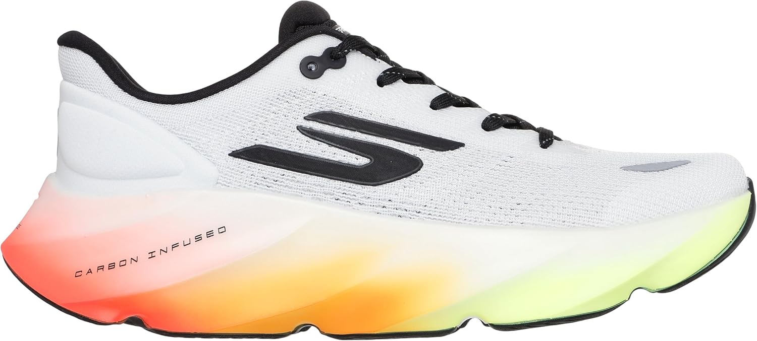 Skechers Men's Aero Burst Running Shoe | Hyper Burst Ice Cushioning, Carbon-Infused H-Plate, Arch Fit Insole, Goodyear Rubber Outsole, Machine Washable