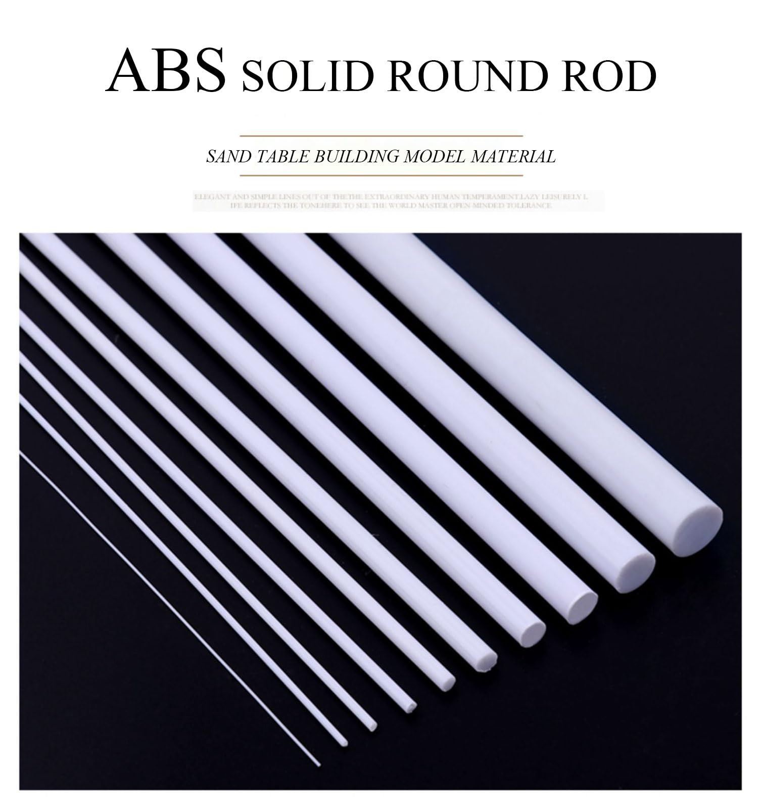 COYOUCO 2Pcs White Plastic Rods, Dia 2/2.5/3/4/5Mm Length 500Mm ABS Round Stick Solid Bar for DIY Toys, Building Model Making,2mm 3pcs