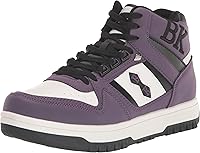 British Knights Women's Kings SL Mid-Top Sneakers - Retro 80s Diamond-Stitch Faux Leather Comfort
