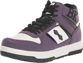 British Knights Women's Kings SL Mid-Top Sneakers - Retro 80s Diamond-Stitch Faux Leather Comfort