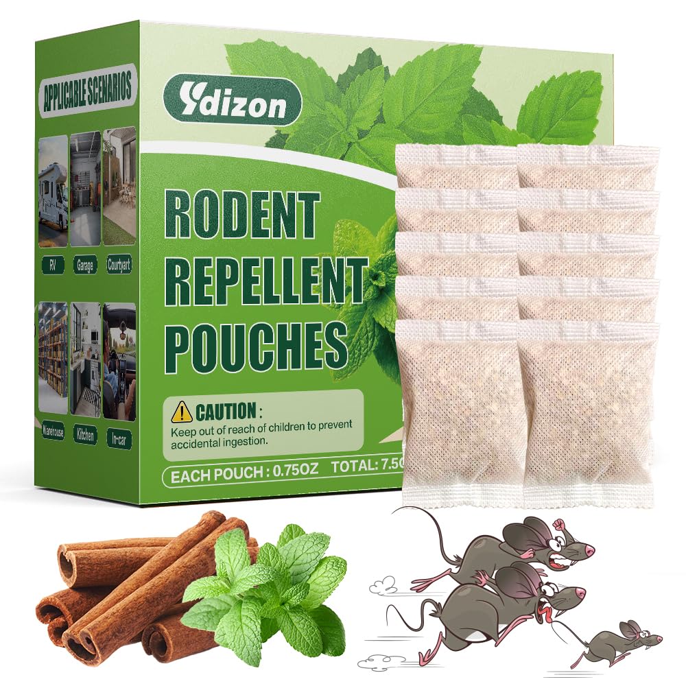 Mouse & Rat Repellent Pouches with Peppermint Oil
