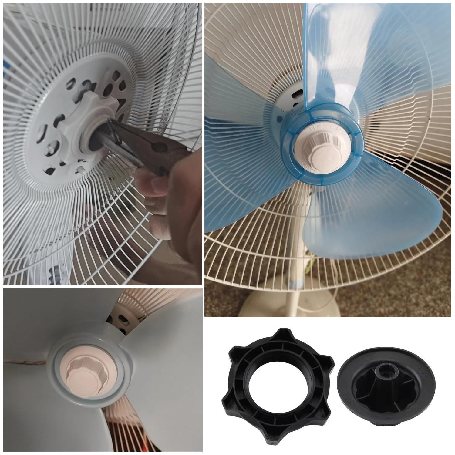 6 Pack Pedestal Fan Blade Nut Caps Replacement Stand Fan Blade Nut Covers Knob with M8 Threaded Retaining Cap for Oscillating Stand Fan Oscillating Standing Fans Motor Shaft Oscillating Fans