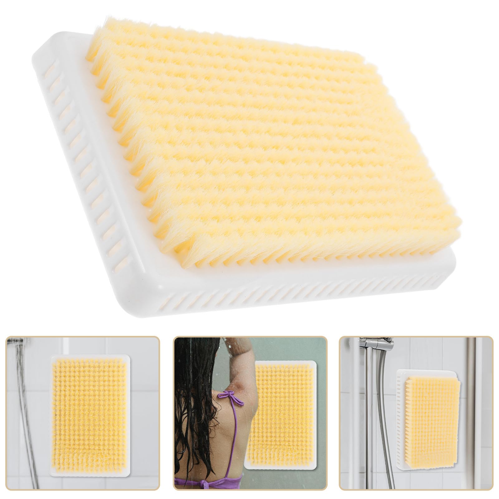 Angoily Rascador de Espalda y Masaje Corporal Diseño Multifuncional para Ducha y Plástico Resistente, Exfoliante para Pies Práctico para Baño