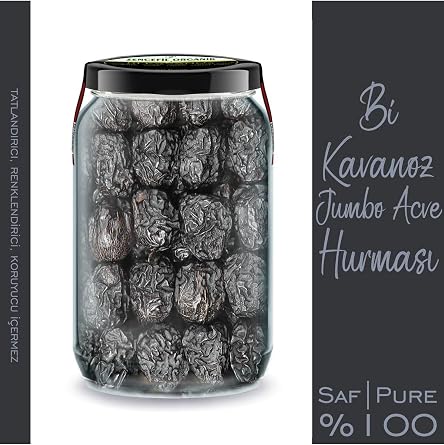 Jumbo Acve Peygamber Hurması Bi Kavanoz 660 cc. Cam Kavanozda Özel Seçme Acve Hurma Ajwa Dates
