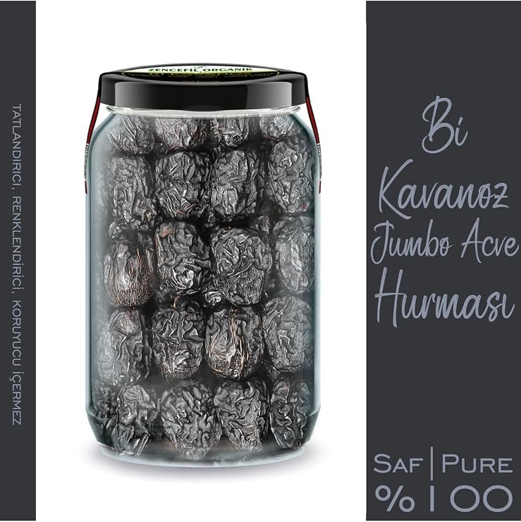 Jumbo Acve Peygamber Hurması Bi Kavanoz 660 cc. Cam Kavanozda Özel Seçme Acve Hurma Ajwa Dates