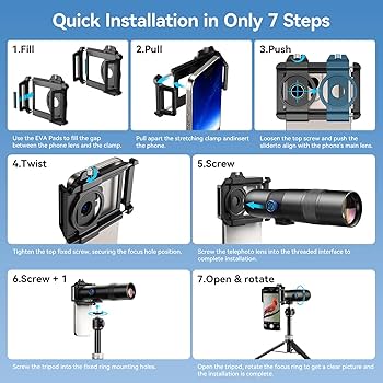 スマホアクセサリー APEXEL 30X Telephoto Lens Kit Apexel 30X Telephoto Lens, High Power HD Telephoto Phone